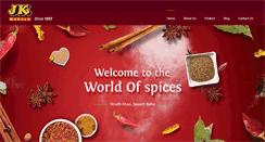 Desktop Screenshot of jkspices.com