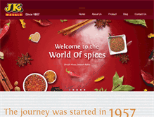 Tablet Screenshot of jkspices.com